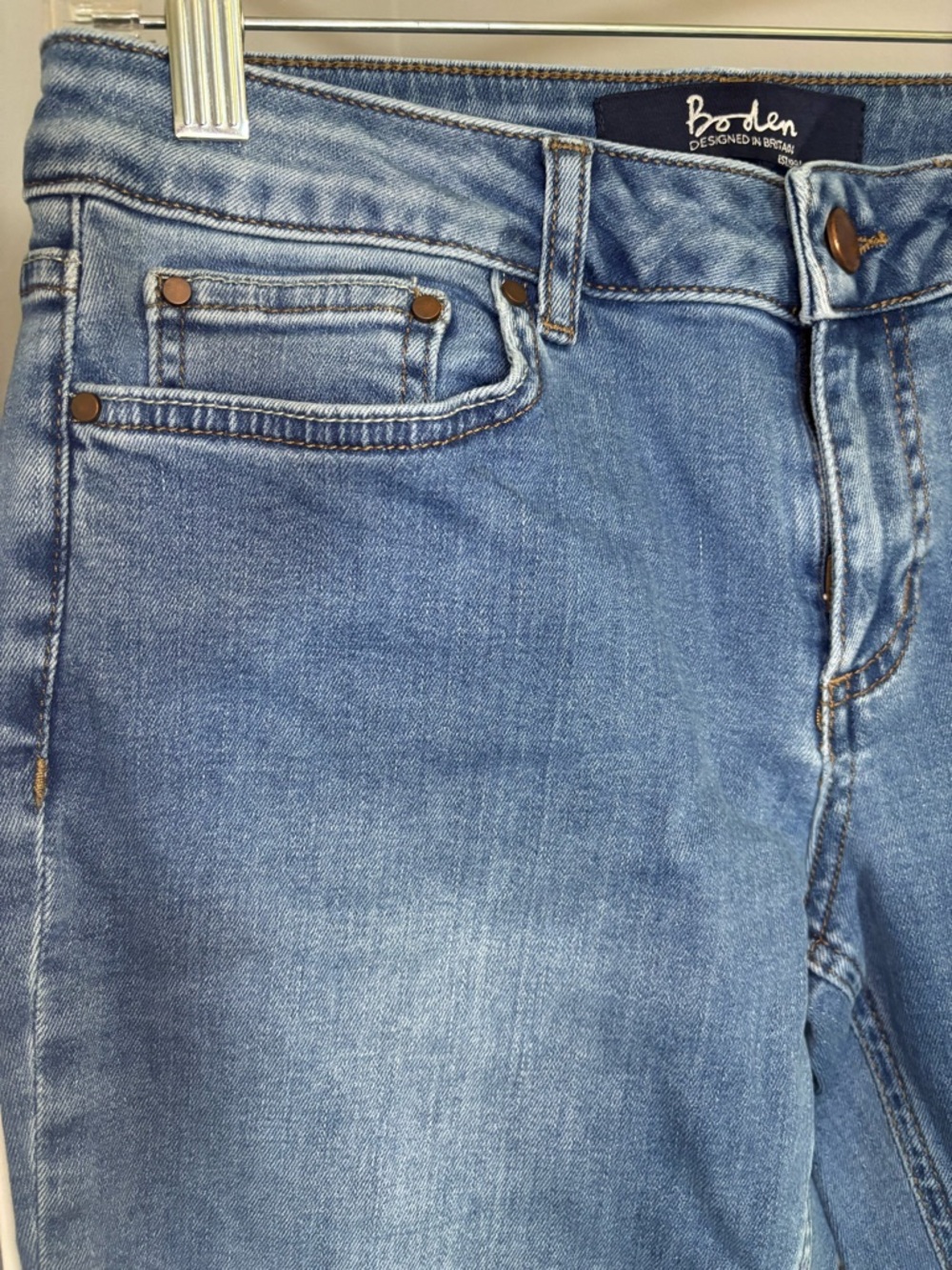 Boden Women's Light-Mid Blue Straight Leg Jeans - Picture 7 of 16